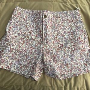 NWT GAP floral khaki shorts 8 10 12 pink purple white black